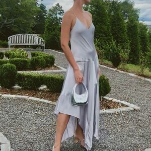 Mango Silver Slip Dress